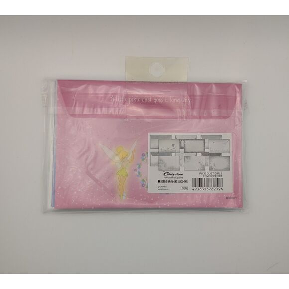 Disney Store Japan Tinker Bell Pixie Dust Girls Envelope Set Stationery Sealed - Picture 2 of 2